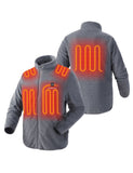 Zipper up Heated Fleece Jacket for Men 7.4V