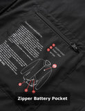 Zipper up Heated Fleece Jacket for Men 7.4V