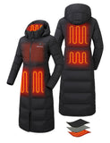 Women's Maxi Heated Recycled Down Jacket 7.4V