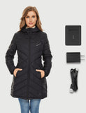 [Bundle Deal] Heated Long Down Jacket 7.4V For Women & EXTRA 7.4V Battery Pack