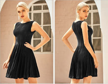 Robe de soirée moulante blanche sexy ADYCE, col rond, coupe ajustée et évasée, sans manches, décontractée - Y6230